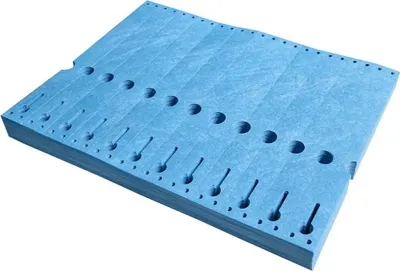 Zdjęcie produktu dla Etykiety szczelinowe CombiCraft Tyvek 220 x 25,4 mm niebieskie - po 1000 sztuk