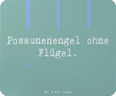 Produktbild von Mr. & Mrs. Panda Mousepad Spruch Engel Posaune - Meeresbrise - Geschenk, Instrument, Klang, pc, mousematte, Musiker, Lernen, laptop, Musik, Musikinstrument, Orchester