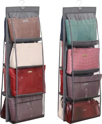 Produktbild von Faltbarer Hängender Organizer mit 8 Transparenten Fächern für Taschen und Accessoires
