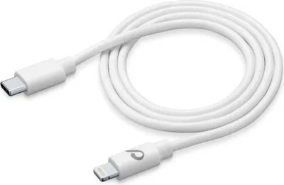 Produktbild von cellularline Kabel USB-C/Lightning USBDATAC2LMFI60CMW 0,6m ws
