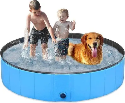 Produktbild von PVC Hundeschwimmbecken blau 120x30 cm Antirutsch