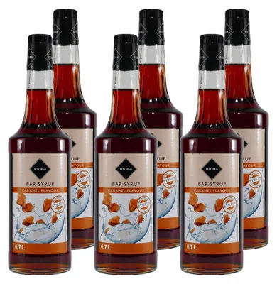 Produktbild von Rioba Caramel (Karamell) Syrup (6 x 0,7L)