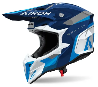 Obrázek produktu pro Motokrosová helma Airoh Wraaap Conquer, modrá/bílá/černá, XL (61/62)