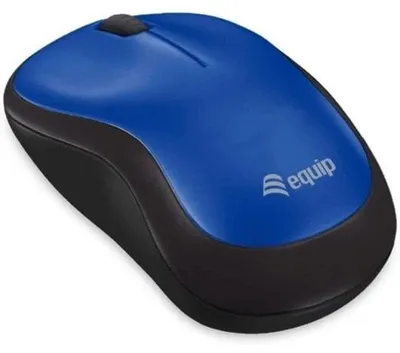 Obrázek produktu pro Equip 245112, Pro praváky i leváky, Optický, RF bezdrátový, 1200 DPI, Modrá