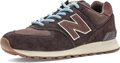 Produktbild von New Balance 574 W57474P Damen Sneaker Braun Wildleder Freizeit Schuhe