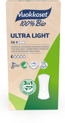 Obrázek produktu pro VUOKKOSET BIO Slipové vložky Ultra Light (24 ks)