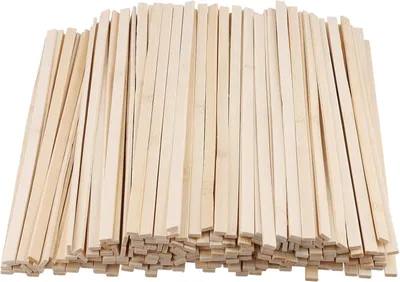 Productafbeelding van Bamboesticks 600 stuks 300x3x9 mm, vierkant, voor knutselen