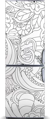 Immagine prodotto di Decorazione per frigorifero Tulup - Tappetino magnetico - 60 cm x 180 cm - Magnete da applicare al frigorifero - Motivo Zentangle