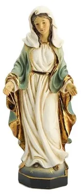 Madonnenfigur aus Kunstharz, handbemalt, 20 cm