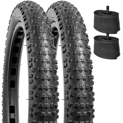 Produktbild von 20-Zoll-Mountainbike-Reifen mit Innenmantel für Geländefahrräder