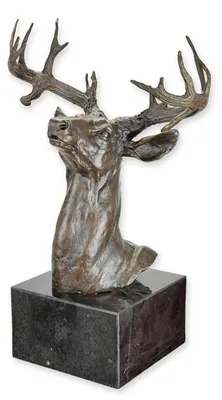 Productafbeelding van A Bronze Sculpture Of A Deerhead