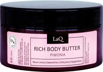 Immagine prodotto di Burro corpo al profumo di Piwonia - LaQ, 200 ml
