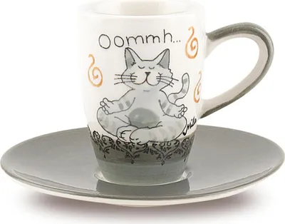 Produktbild von Mila Keramik Espresso-Tasse mit Untere Oommh Katze Pure