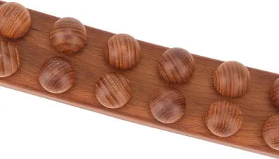 Zdjęcie produktu dla Guasha Stick karbonizowany dwurzędowy 20 koralików drenaż limfatyczny masaż łagodzący zmęczenie szyi i ramion
