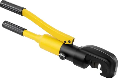 Produktbild von Bewehrungsschneider - Manuelle hydraulische Stahlschere 22 mm - 13 t Druck - C-förmiger offener Kopf - Leckdichte Pumpe - Gelb/Schwarz