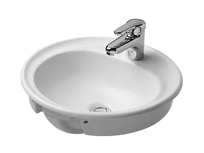 Produktbild von Duravit Einbauwaschtisch MANUA mit Überlauf, Hahnlochbank, Ø 480 mm, 1 Hahnloch weiß