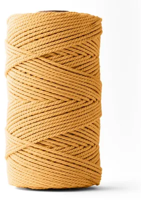 Zdjęcie produktu dla Sznurek do makramy, 3 mm, 120 metrów, kolor żółty, do projektów kreatywnych