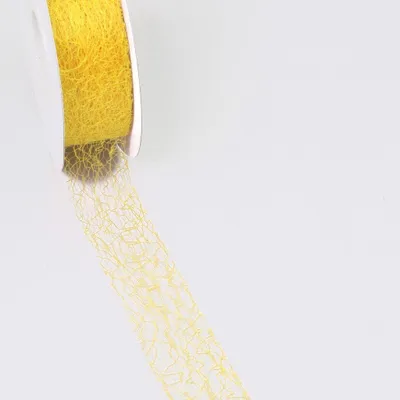 Spinnennetz-Dekoband gelb 3 cm x 25 m Rolle