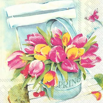 Produktbild von SPRING TULIPS Lunch-Servietten L 847900