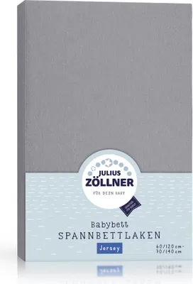 Produktbild von Julius Zöllner Spannbetttuch Jersey 70x140 / 60x120 Anthracite