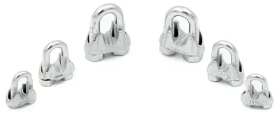Productafbeelding van Kabelklemmen - Staalkabel klemmen - Kabelverbindingen maken - Industrieel staal - 5 mm 20 stuks - Zilver