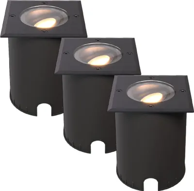 Produktbild von hoftronic LED Bodeneinbaustrahler GU10 4W 345lm dimmbar 2700K Schwarz