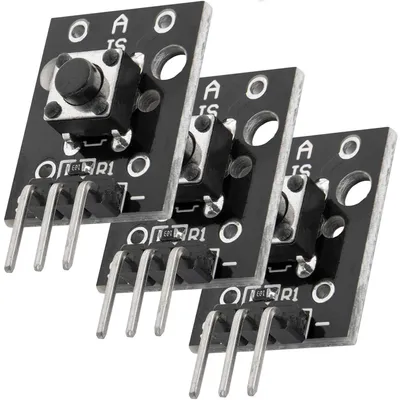 Produktbild von AZ-Delivery Module KY-004 Taster Modul Sensor Taste Kopf Schalter Schlüsselschalter, 3x Modul