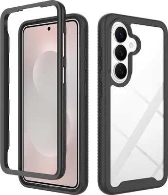 Produktbild von Galaxy S26+ Hülle, Hybrid Transparente Rückseite Robust TPU Bumper Rutschfest Stoßfest Ganzkörper Schutzhülle für Samsung Galaxy S26+ Schwarz