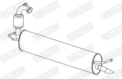Produktbild von WALKER 24305 Endschalldämpfer für RENAULT Twingo III Schrägheck (BCM) Auspuff
