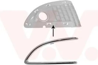 Produktbild von VAN WEZEL Lüftungsgitter Grill Stoßfänger für LANCIA Ypsilon (312) Chrom