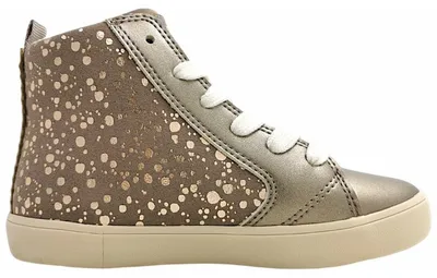 Image de Geox Gisli, chaussures pour filles, bottines à lacets, couleur beige, pour un usage quotidien