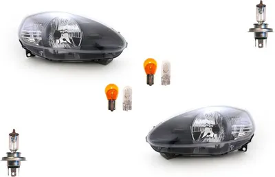 Produktbild von Johns, Scheinwerfer Halogen Front passend für Fiat Punto 199 05-08 Leuchtmittel Set L R 51806537 51806538