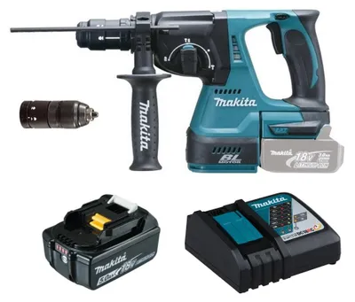 Produktbild von Makita Akku-Kombihammer DHR243Z 18V + Akku 5,0 Ah BL1850B + Ladegerät DC18RC