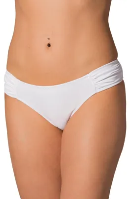 Produktbild von Aquarti Damen Bikinihose mit seitlichen Raffungen, Farbe: Weiß, Größe: 38