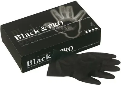 Obrázek produktu pro Latexové rukavice černé 8 extra velkých 20 kusů