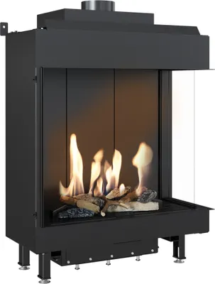 Produktbild von Gaskamin LEO 76 / 62 rechts Erdgas ∅ 100/150 8 kW