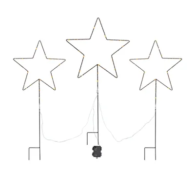 Immagine prodotto di 3.06 LED stella da giardino in set da 3 - 70 LED - timer - per uso interno ed esterno