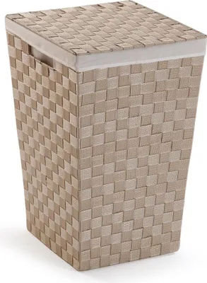 Obrázok produktu pre Kôš na špinavú bielizeň Versa Beige Polyester Kov Polypropylén 33 x 52 x 33 cm