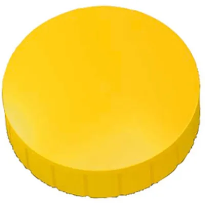 Immagine prodotto di MAUL Magnete rotondo 10 pezzi 2,5 kg Plastica Ferrite resistente alla rottura Erodito Verniciato Ø 3,8 x 1,55 cm Giallo