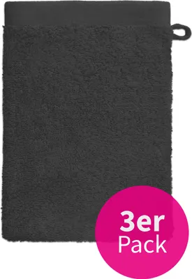Produktbild von grace grand spa Waschhandschuh Absolut mit breiter Webbordüre Dunkelgrau One Size