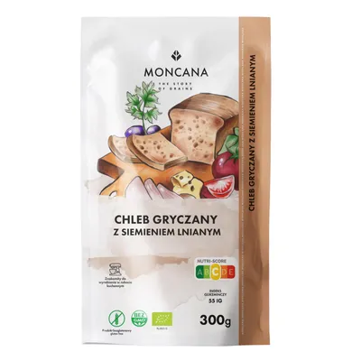 Produktbild von MONCANA Buchweizenbrotmehl mit Leinsamen -  300 g