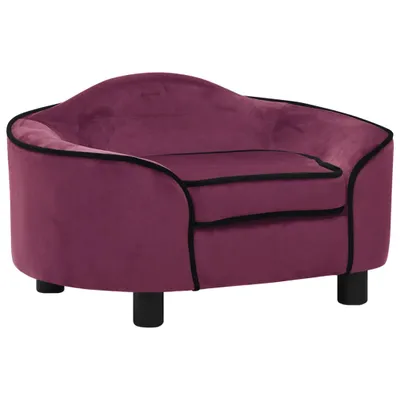 Immagine prodotto di vidaXL Divano per cani rosso bordeaux 67x47x36 cm peluche