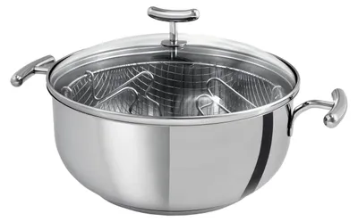 Kochtopf rund 4,2 l Edelstahl mit Deckel und Korb