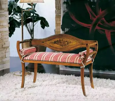 Produktbild von Sitzbank Designer Polsterbank Textil Wohnzimmer Klassische Sitzmöbel