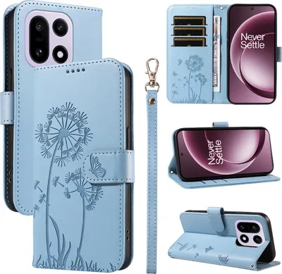 Produktbild von OnePlus 15 Hülle - Coverup Pusteblume Klapphülle - Hellblau