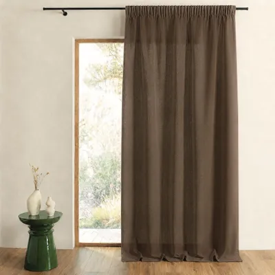Produktbild von Einfarbiger Vorhang aus lichtdurchlässigem Voile mit Raffband