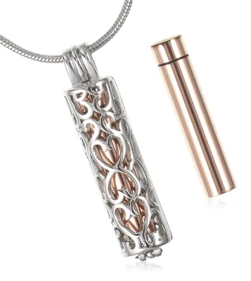 Produktbild von Urne Kette für Asche mit Hohzylinder Flasche