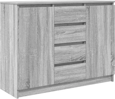 Produktbild von Sideboard mit Schubladen Grau Sonoma 100,5x35x76 cm