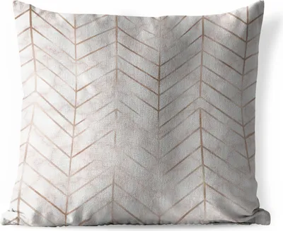 Produktbild von MuchoWow® Outdoor Kissen - Muster - Luxus - Rosa - Bronze - 50x50 cm - Wetterfest - Lounge Kissen - Komfortabel - Kissen mit Bild