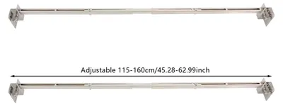 Zdjęcie produktu dla Wspornik do zlewozmywaka - Teleskopowy uchwyt poziomy - Wspornik pod zlewozmywak - Regulowany, zakres 115–160 cm - Metalowy, jednostronny